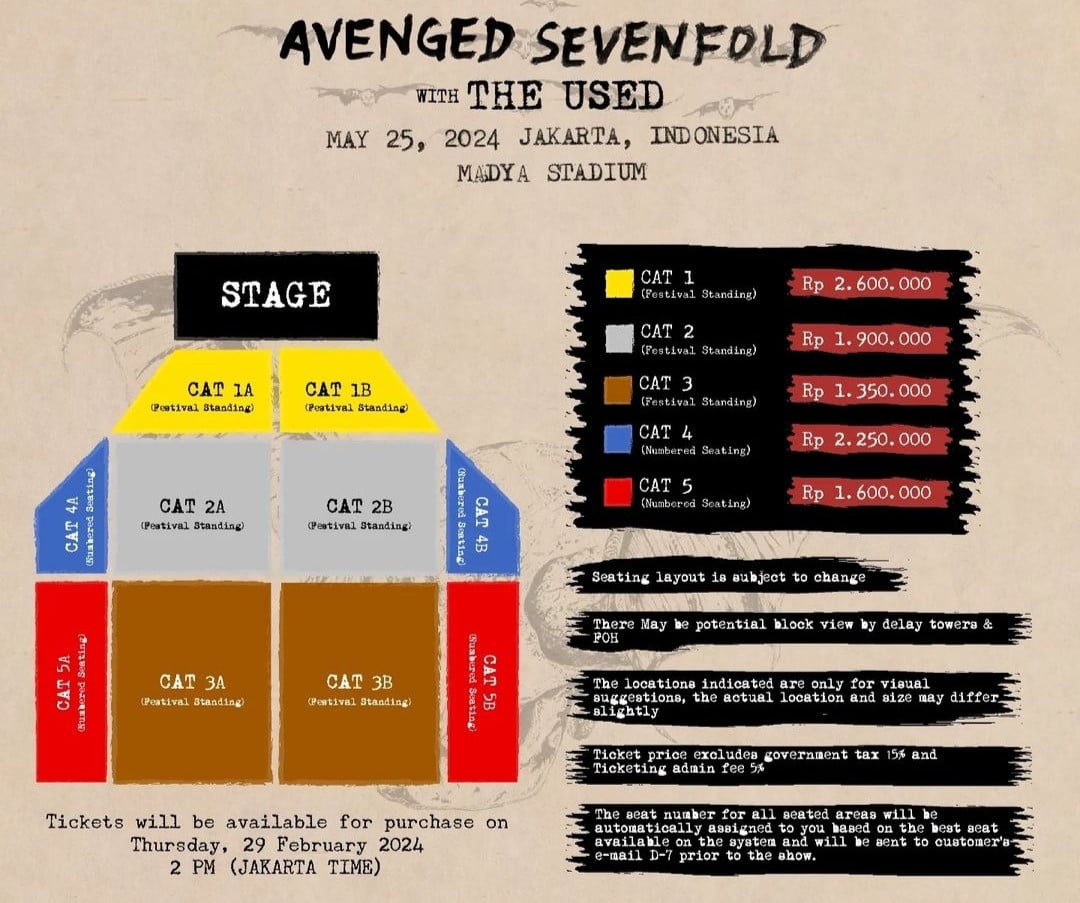 WTS Tiket Konser A7X