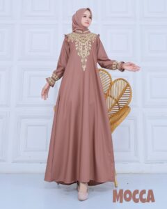 Dress A-Line dengan Detail Bordir