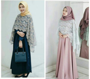Rekomendasi Dress Pesta Islami Dress Maxi dengan Cape
