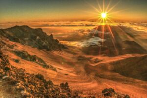 Matahari Terbit di Gunung Haleakala